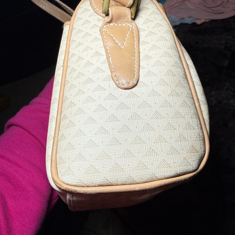 1984 Liz Claiborne Beige and Brown Crossbody Bag - Picture 3 of 10